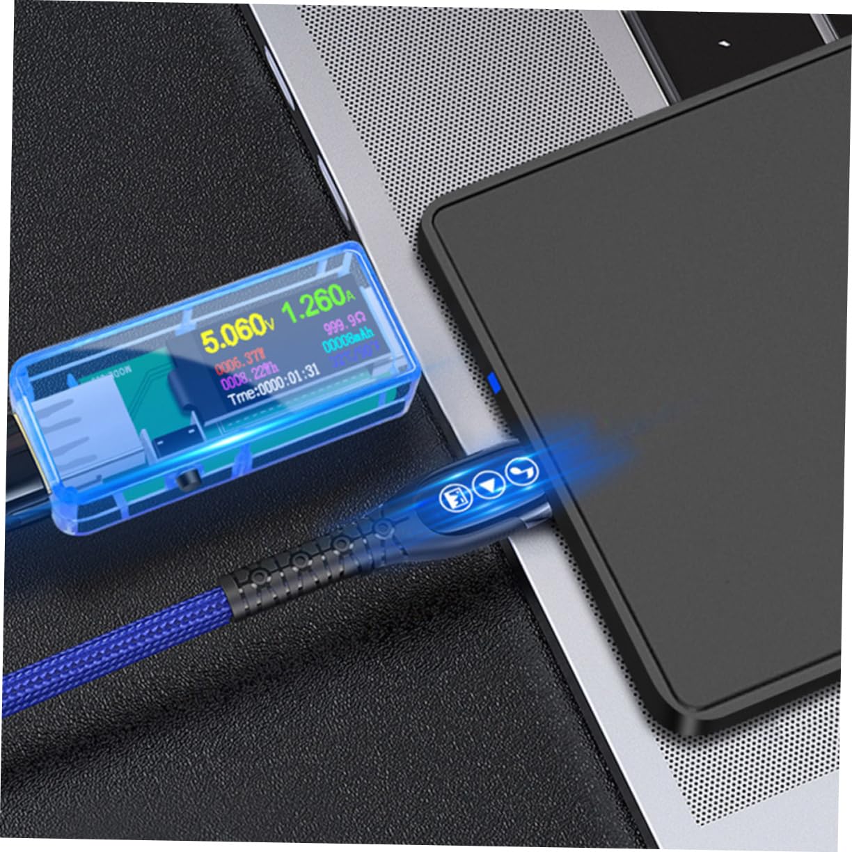HOMSFOU 5stücke Usb Tester Präziser Usb Power Mit Lcd Display Zur Überwachung Von Spannung Strom Und Kapazität Für Ladegeräte Und Powerbanks Tragbar Und Benutzerfreundlich