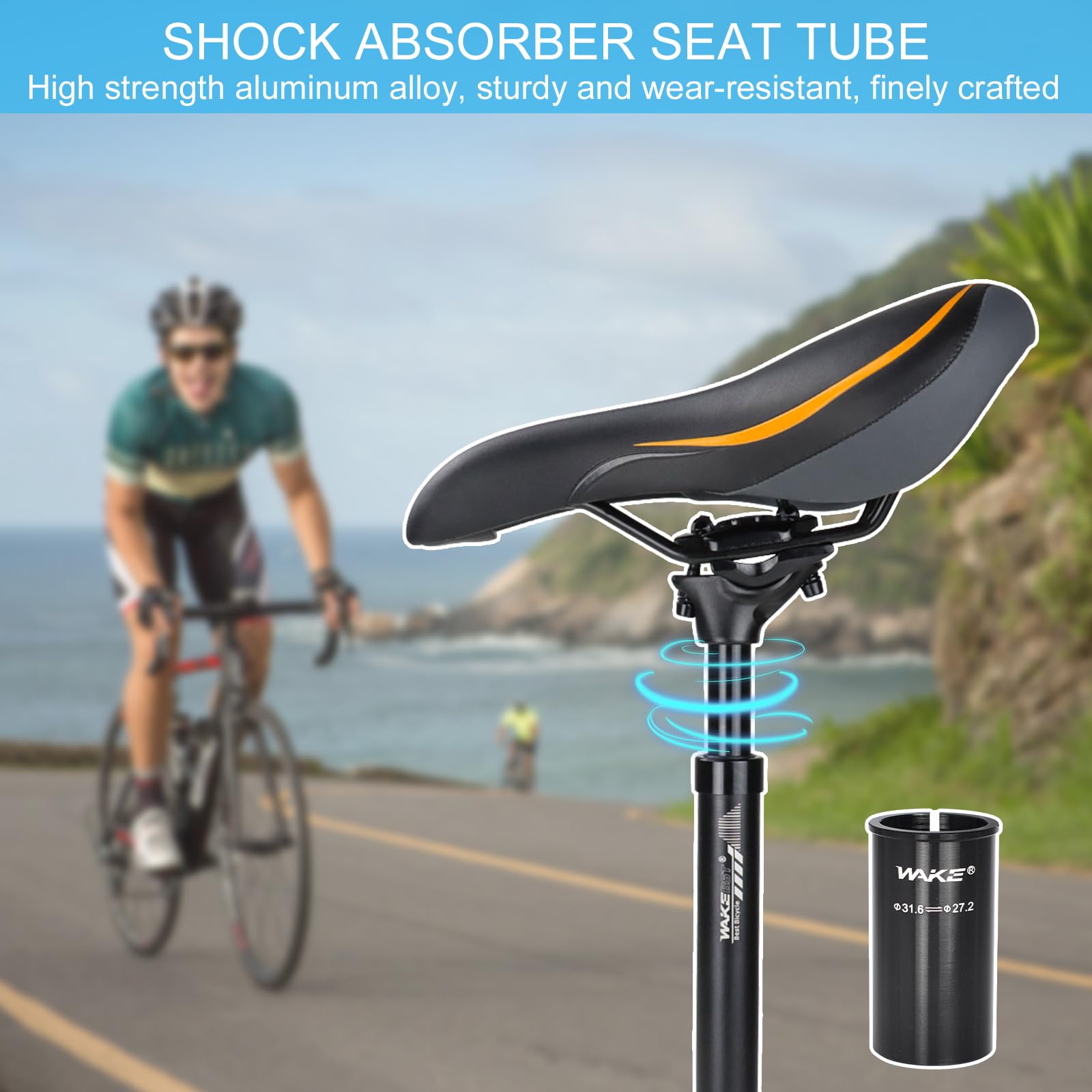 BUCKLOS Carbon Bike Seatpost 27.2 30.8 31.6 X 350mm 400mm, Mountain Bike Road Bicycle Seat Post 3k Fiber Adjustable Ultra Light Suitable Mtb Bmx Gravel Hyb