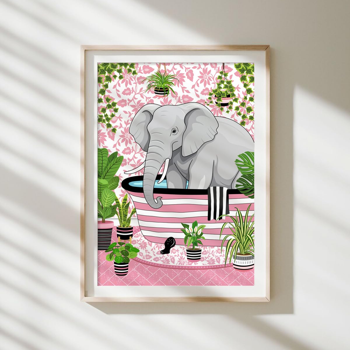 Parmaro Elephant Bathroom Print, Elephant Toilet Print, A4 UNFRAMED Print, Animal Bathroom Print - Image 2