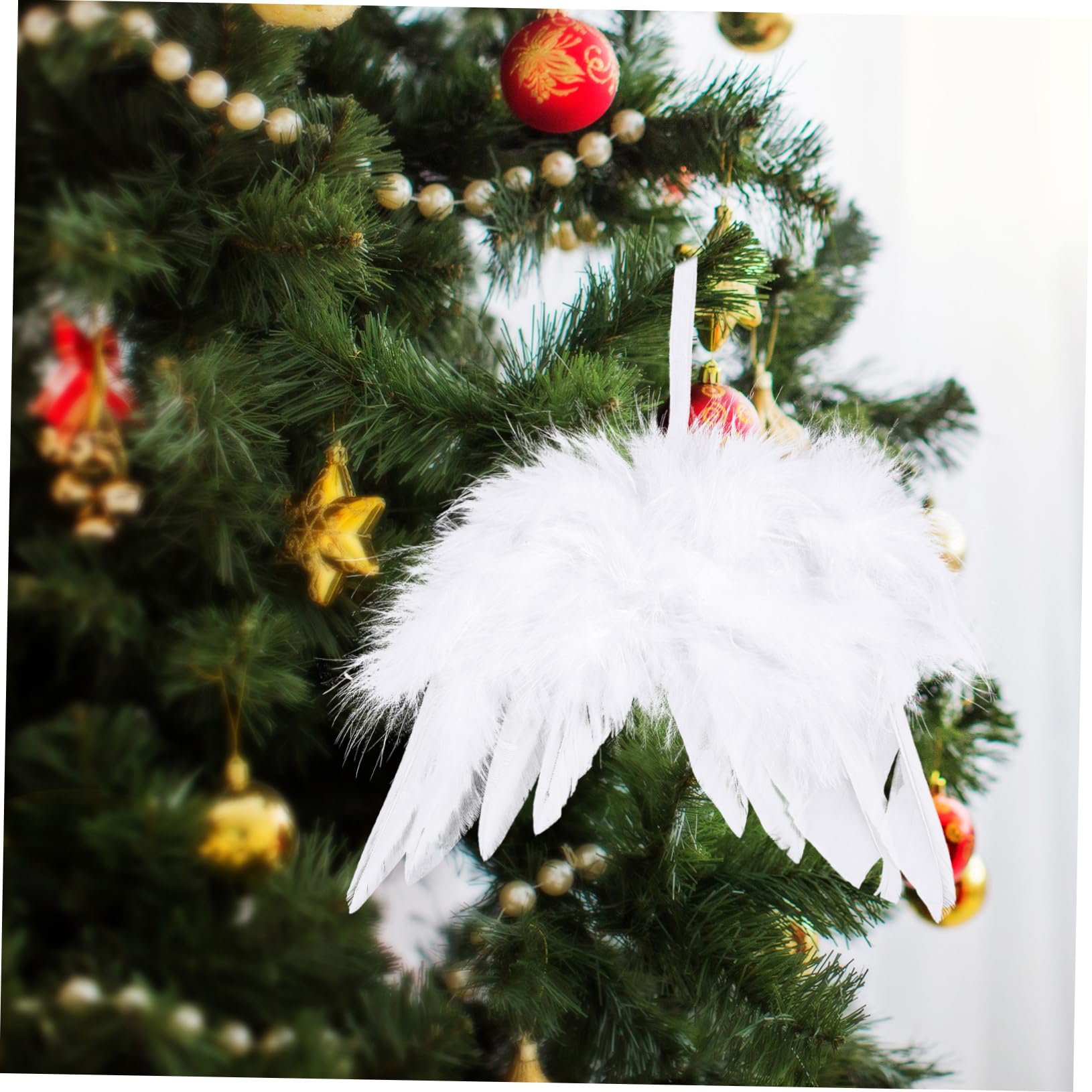 TOPBATHY 3 Juegos Colgante De Alas De Ángel Angeles De Navidad Ángel Adornos De Navidad Christmas Tree Decorations Navideños Colgantes De Alas De Ángel Pluma Uds * 3