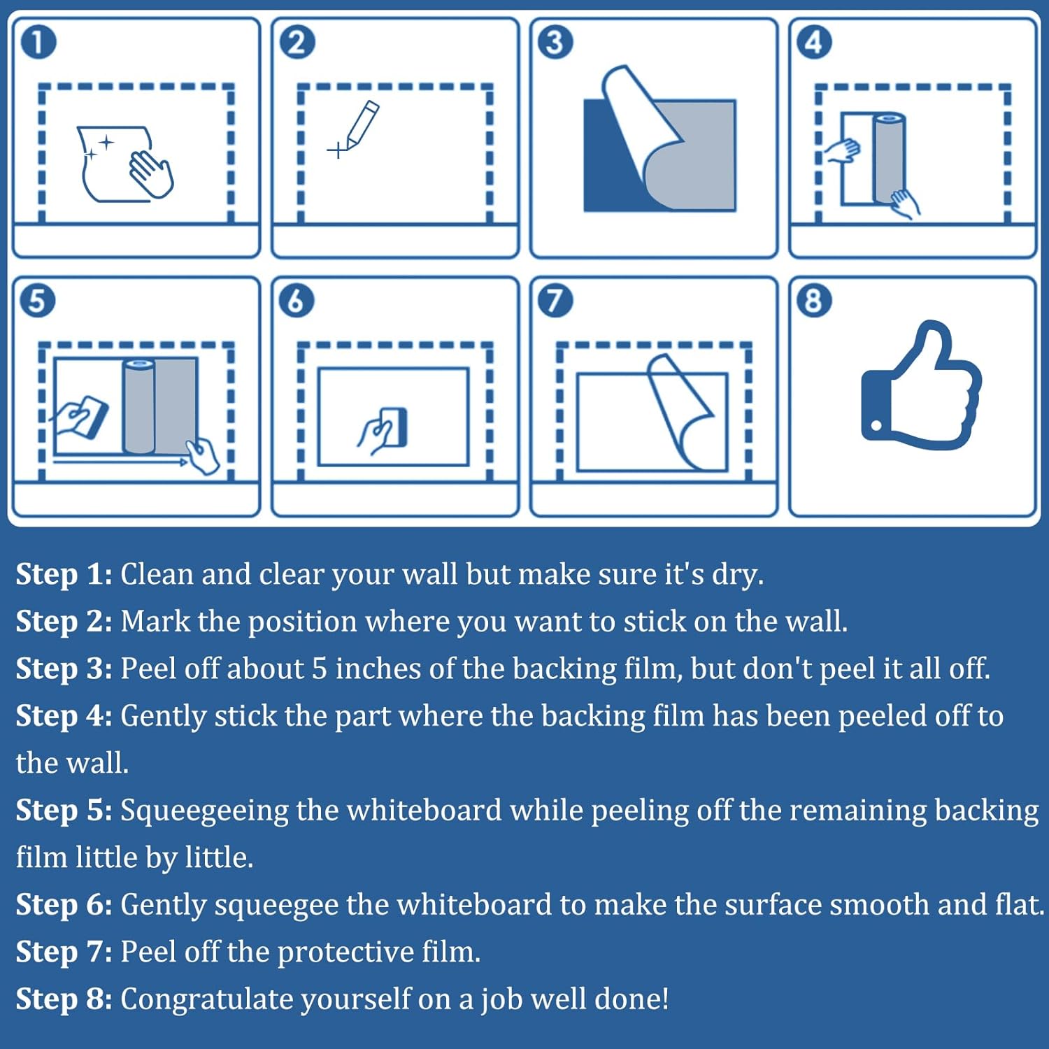 Self-Adhesive whiteboard Stickers for the Office: 36“ × 24” Magnetic Dry Erase wall Films, Easy to Peel and Stick, Designed for Professionals, Ideal for Schools and Conference Rooms.