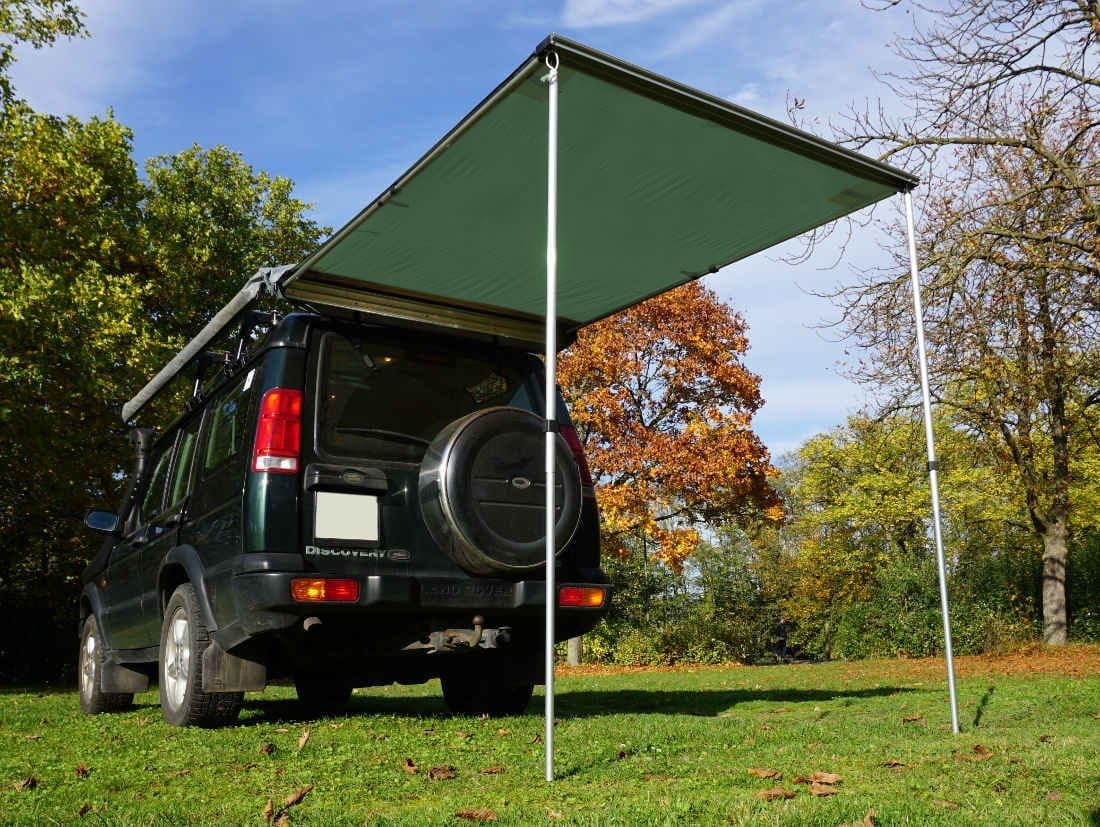 Prime Tech Fahrzeug-Markise 150x200x210 cm grün, auch für Dachzelte – Diverse Modelle