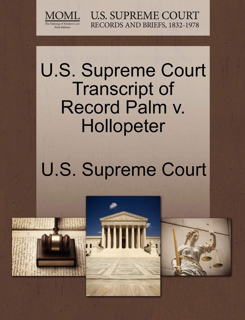 U.S. Supreme Court Transcript of Record Palm v. Hollopeter