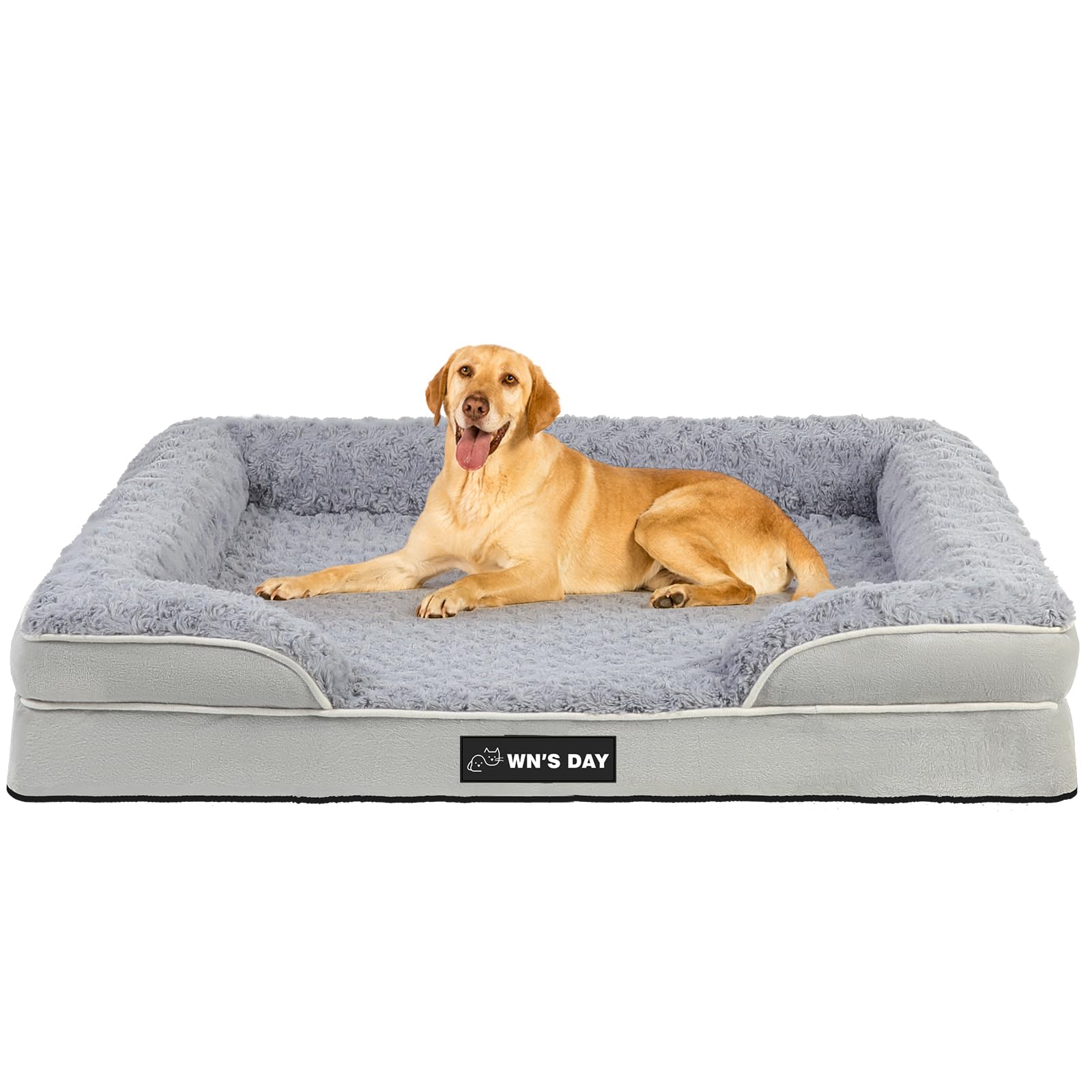 Orthopedic Dog Bed for Large Medium Sized, Washable Memory Foam Large Dog Bed, Durable Medium Pet Sofa with Removable Cover, Washable Waterproof Pet
