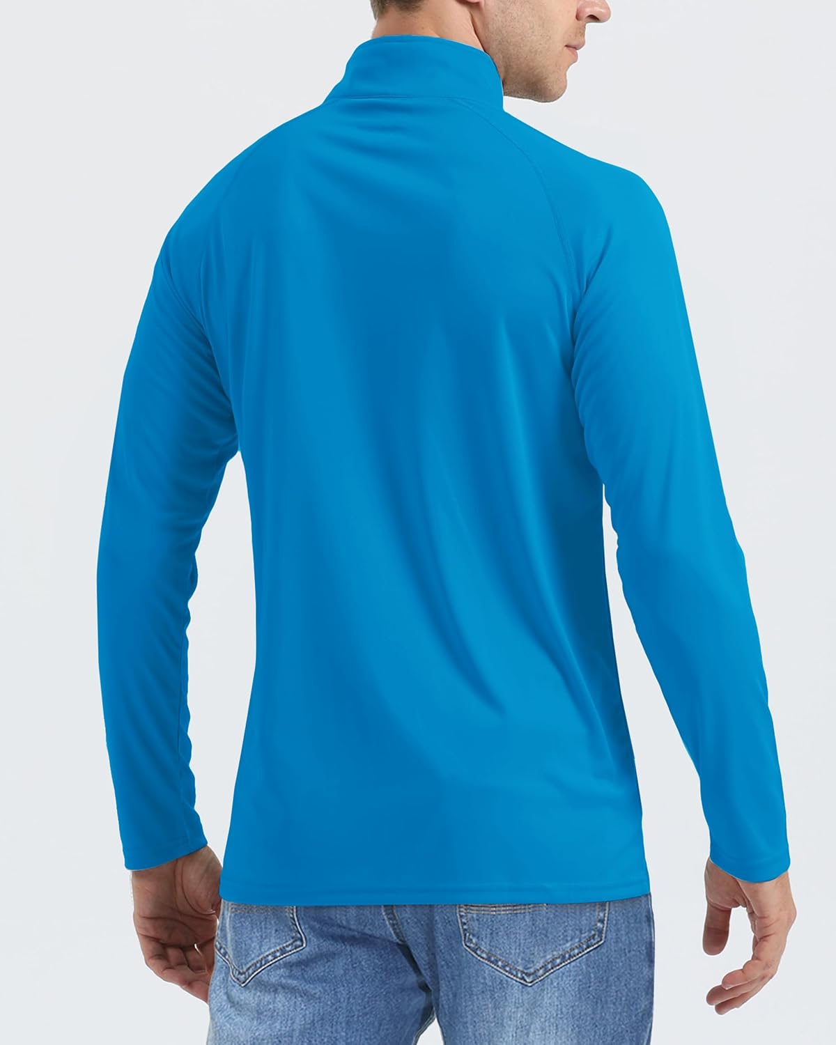 Boladeci Men's UPF 50+ Sun Shirts 1/4 Zip Long Sleeve SPF UV Protection Lightweight Quick Dry Quarter Zip Golf Shirts - Image 4