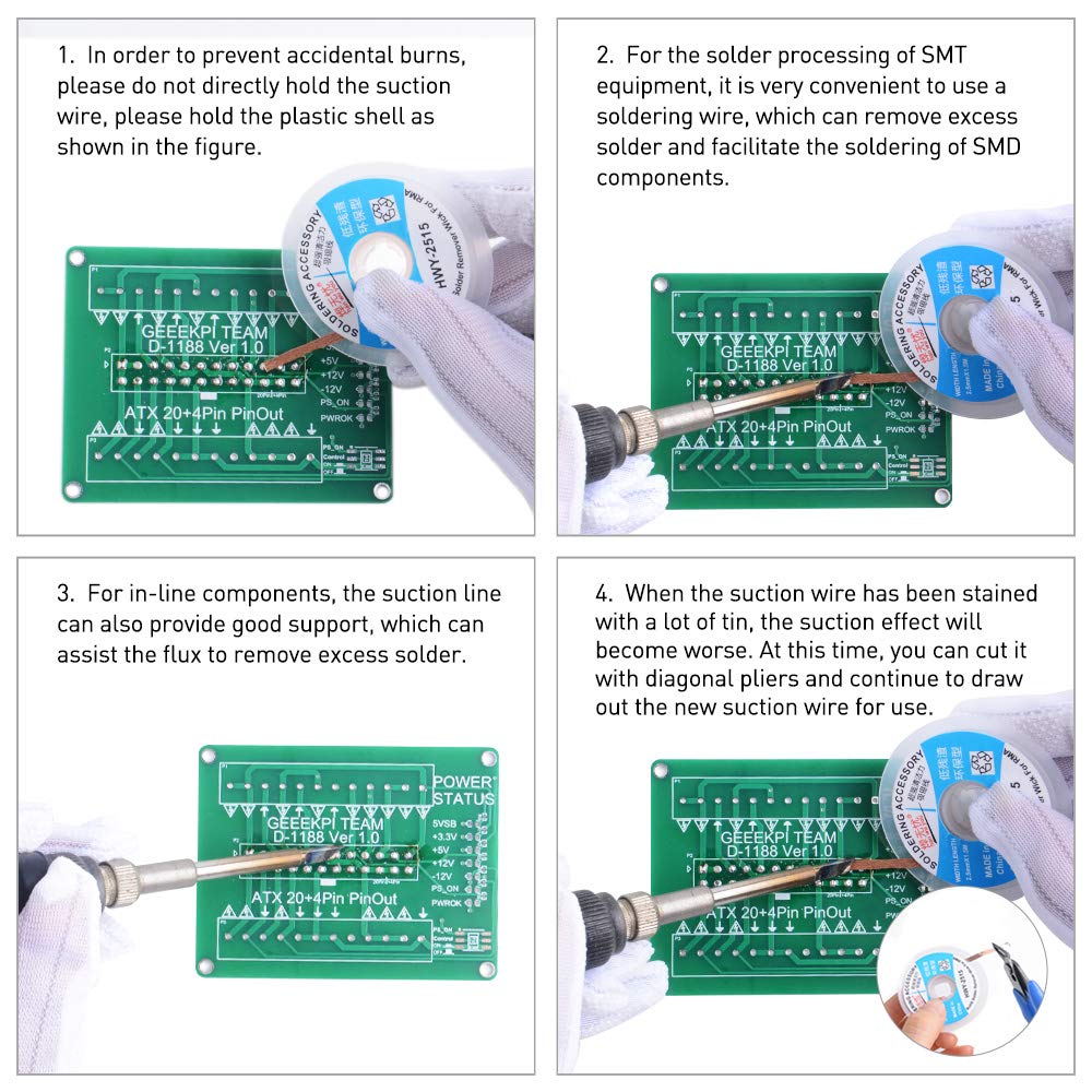 Pompe A Dessouder Leroy Merlin Owootecc Pompe à Dessouder, Mèche à Dessouder, Pince Coupe-fil à Micro-cisaillement, Gants Antistatiques (paire), Kit De Bricolage D'accessoires Pour Pompe à Dessouder Automatique