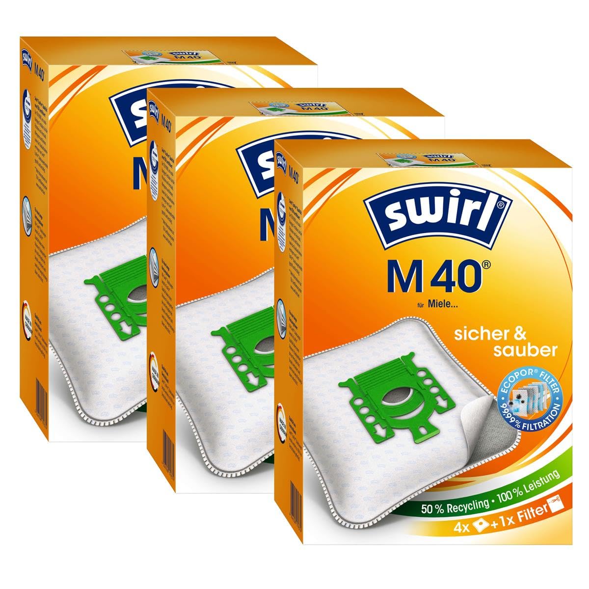 10 Sacchetti Per Aspirapolvere + Filtro – Compatibili Con Miele Tipo GN E Swirl M40, M49, M50, M54, M55