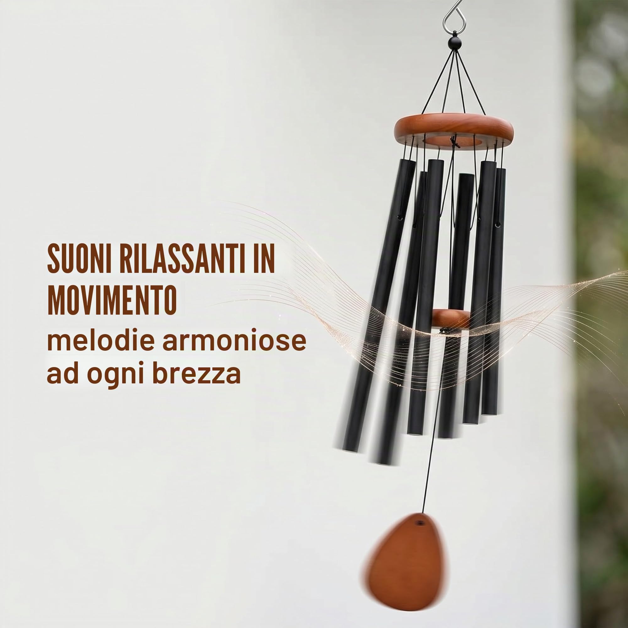 1 Pezzo Campanelli a Vento, Decorazione per Giardino, Balcone e Interni, Regalo di Benvenuto e Arredamento per la Casa