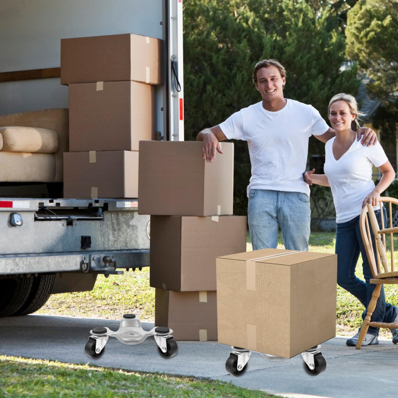 3pezzi Mover's Dolly Con Ruote Girevoli Per Spostare Mobili e Elettrodomestici Pesanti Design Unico Per Traslochi Casa e Garage
