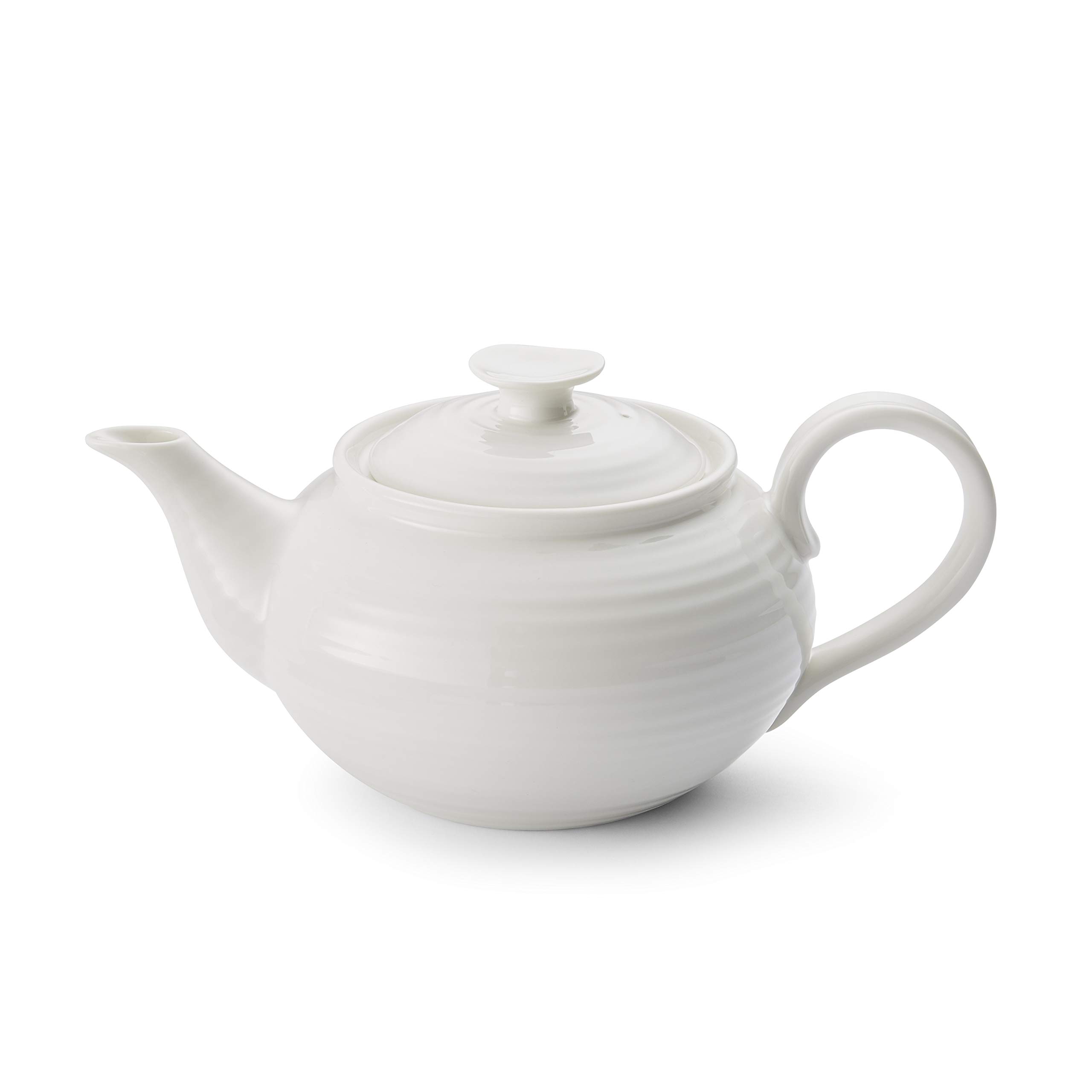 Portmeirion Sophie Conran, White 2 Pint Teapot – Fine Porcelain Tea Server with Handle for Afternoon Tea, Dining & Entertaining – Classic Serveware – Dishwasher & Microwave Safe