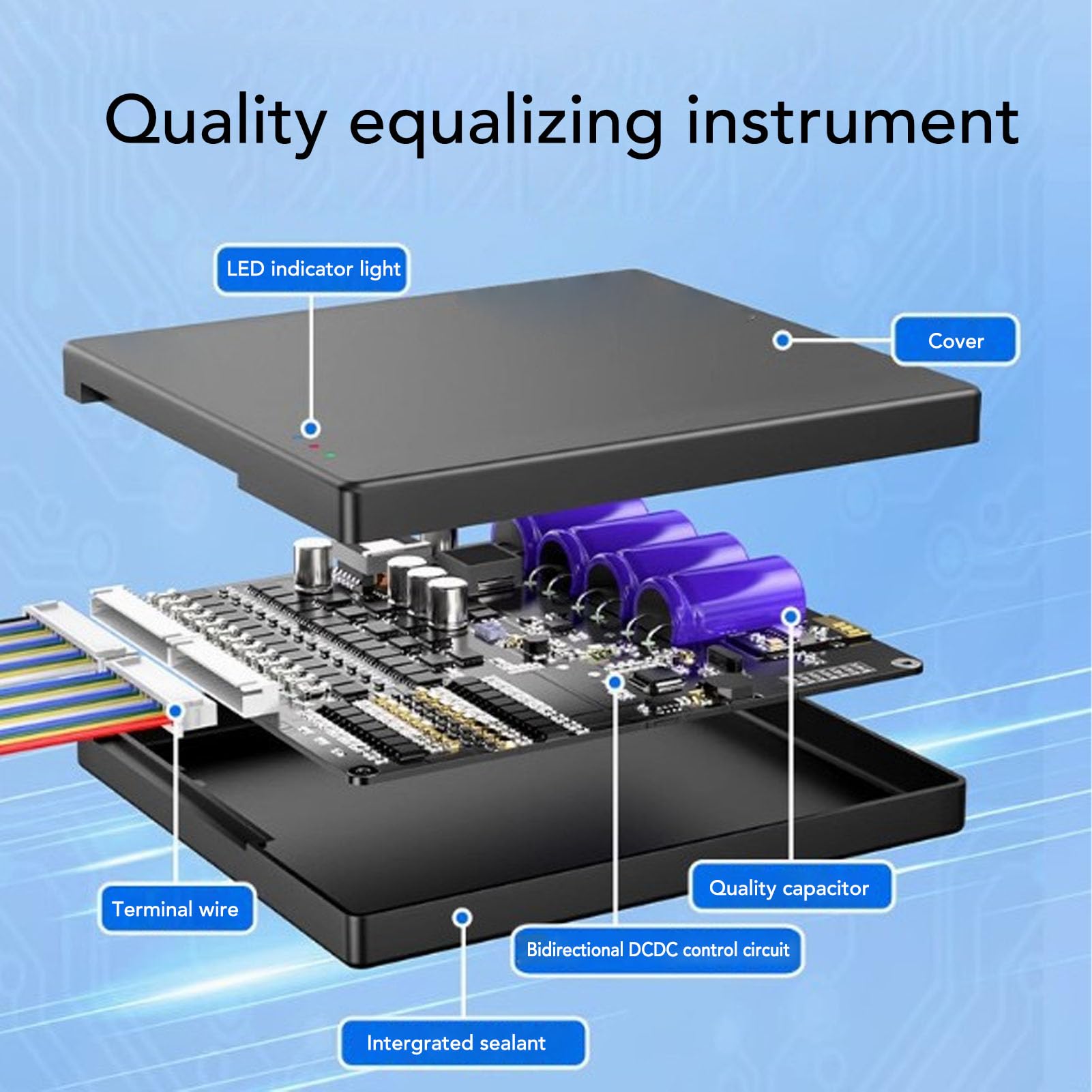 Equalizzatore attivo UADME 15-16S 2A 1MV Accuratezza Smart Li Ion Battery Capacutori Bilanciatore con app per NCM LFP LTO
