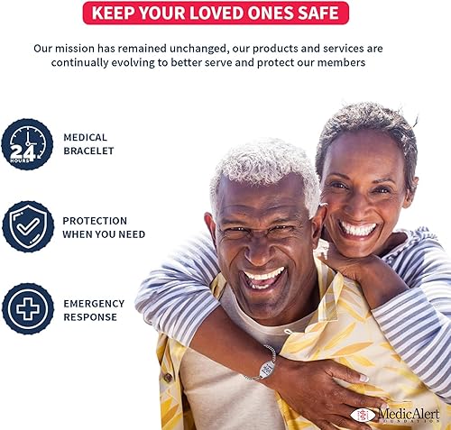 Miniatura 2 de MEDICALERT Foundation Classic Medical ID Bracelet for Men and Women with Free Custom Engraving