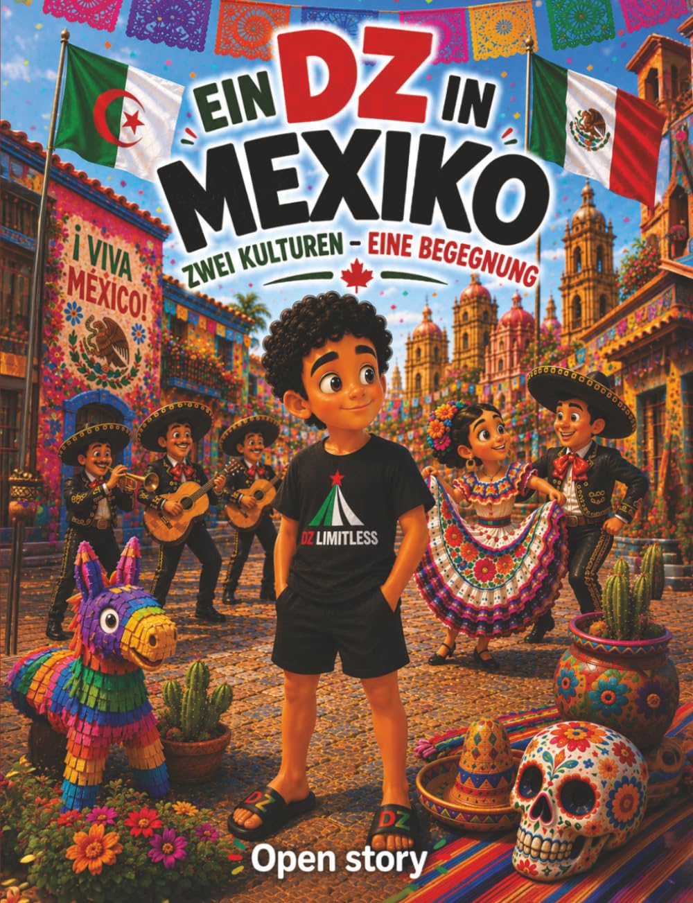 DZ in Mexiko - Zwei Kulturen - Eine Begegnung: Illustriertes Kinderbuch mit Fragen und Ausmalbildern - Eine herzerwärmende Geschichte über ... Austausch zwischen Algerien und Mexiko