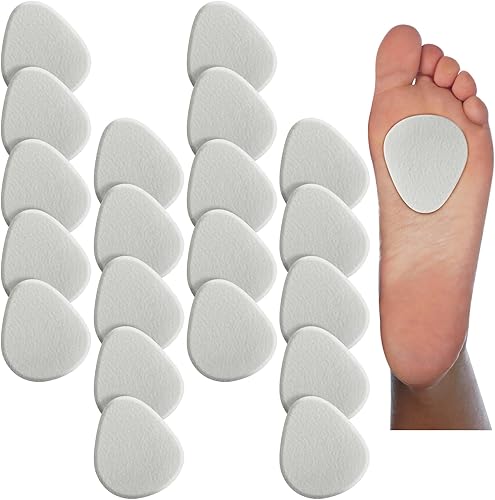 Paquete de 20 almohadillas metatarsianas para aliviar el dolor y el neuroma, cojines de bola de pie para mujeres y hombres, 14 pulgadas de grosor,