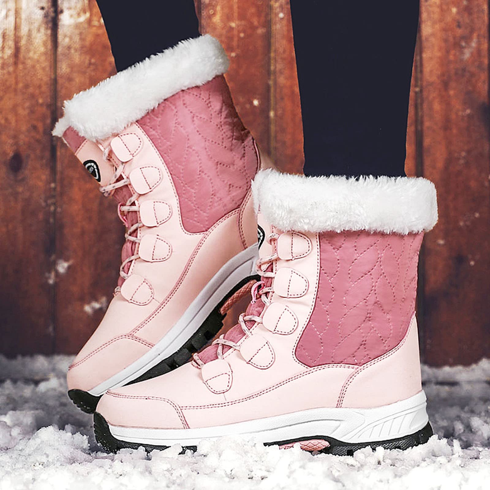 Stivali da Neve Donna con Zip Laterale Morbidi Invernali | Zip Laterale Pratica, Materiale Morbido, Stile Casual per Neve, Città e Tempo Libero
