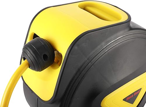 Miniatura 6 de Carrete de manguera de aire retráctil de 5/16 pulgadas x 33 pies Herramienta de montaje en pared de manguera de rotación de 180 grados