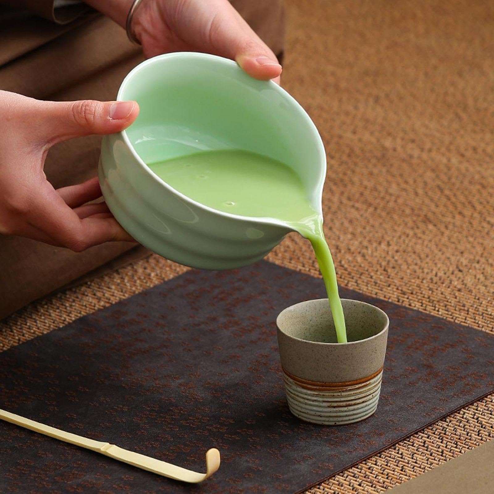 ATORSE™ 4 Pieces Tea Set Tea Making Tools Set Chinese Bamboo Matcha Whisk and Holder Green|Home & Garden|Food & Beverages|Tea