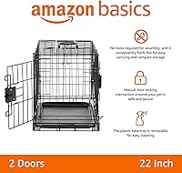 Vista 41 de Yaxa Basics Caja duradera y plegable de alambre de metal para mascotas con bandeja, portátil y resistente para viajes, una sola puerta, panel