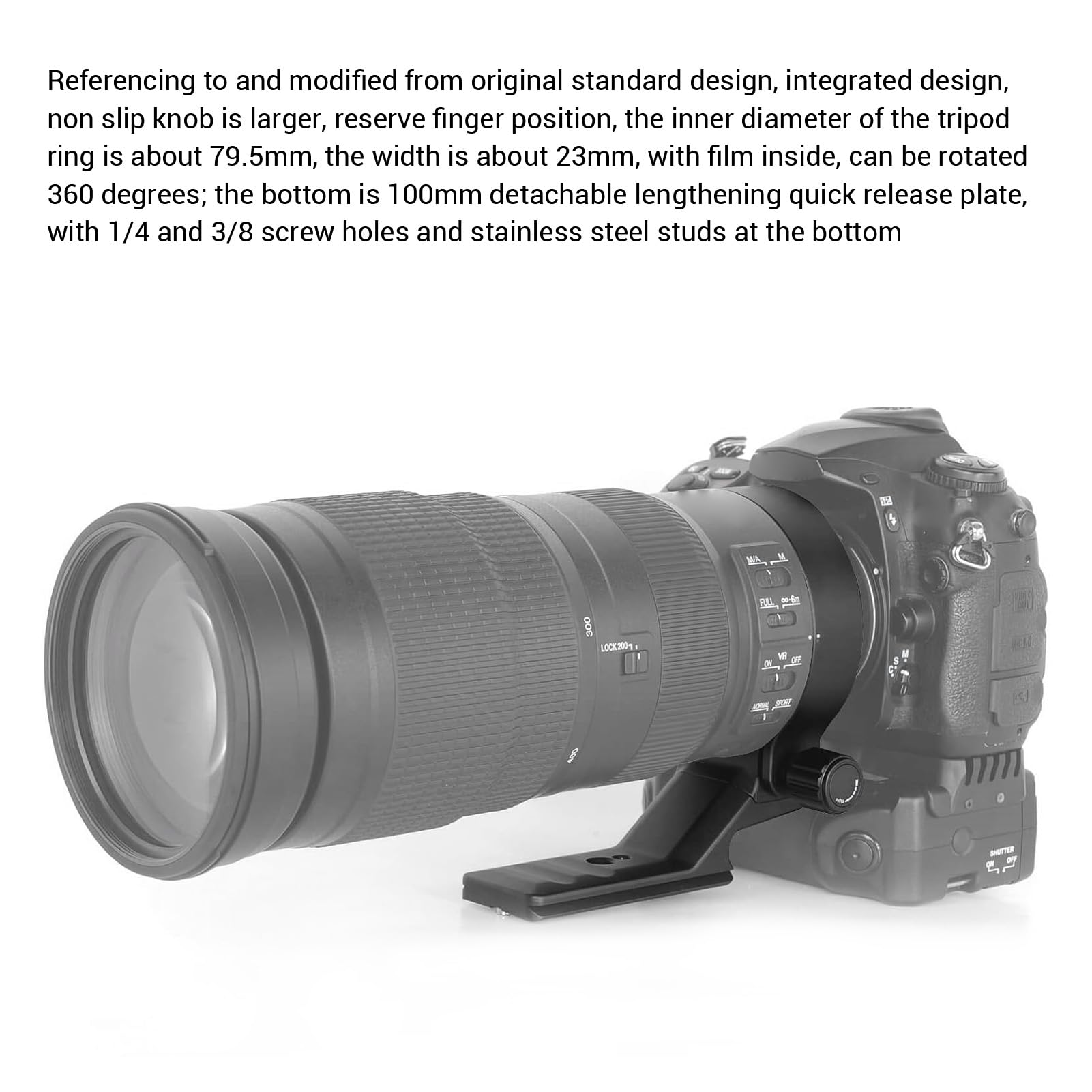 Zunate Szybkozłączka pierścień do Obiektywu 200-500mm