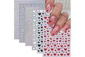 Twinkle Red Heart Nail Stickers for an Irresistible Valentine's Day Nail Art