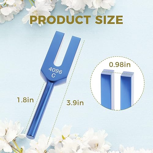 Miniatura 2 de Juego de diapasones Angel - 4096 Hz, 4160 Hz, 4225 Hz para sonido, instrumento musical, con martillo de madera y bolsa de almacenamiento suave