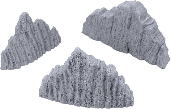 EnderToys Volcanic Rock Wall Set B, 3D Printed Tabletop RPG Scenery and Wargame Terrain for 28mm Miniatures