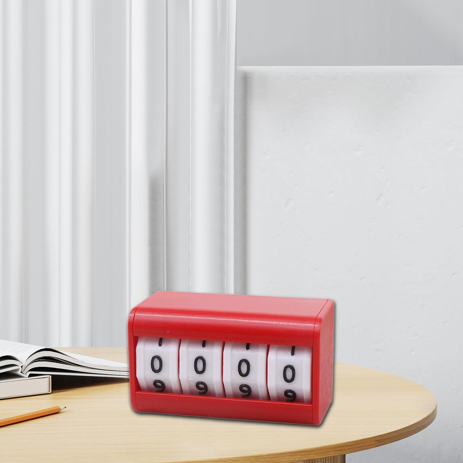 QSTDGVPW Billiards Scoreboard Scoring Device Multifunctional Scorekeeper Score Keeper for Sports Games Tennis Volleyball Jump Rope, Red