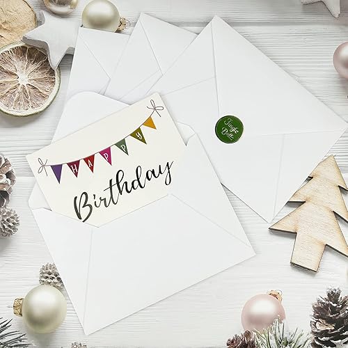Miniatura 5 de Paquete de 200 sobres blancos A7 con solapa de 5 x 7 V, adecuados para fotos de 5 x 7, tarjetas, bodas, invitaciones, anuncios, regalos de bebé,