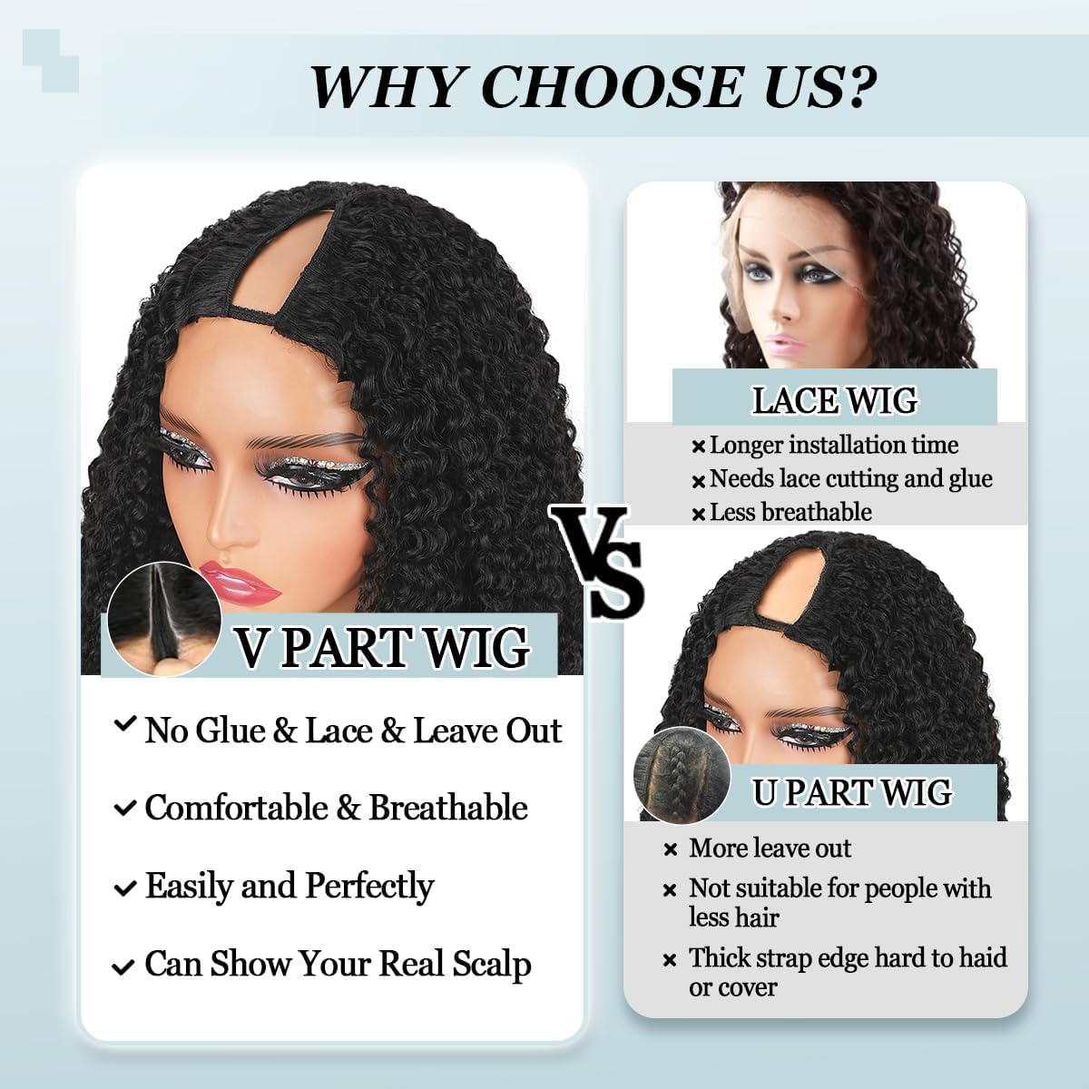 Pelucas Mujer Pelo Natural Humano Burmese Kinky Curly v Part Wig Human Hair Glueless 16 Pulgadas