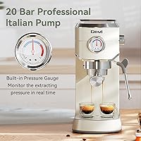Vista 4 de Gevi Cafeteras comerciales para café expreso, máquina profesional de café con espumador de leche, máquinas de café expresso de acero inoxidable