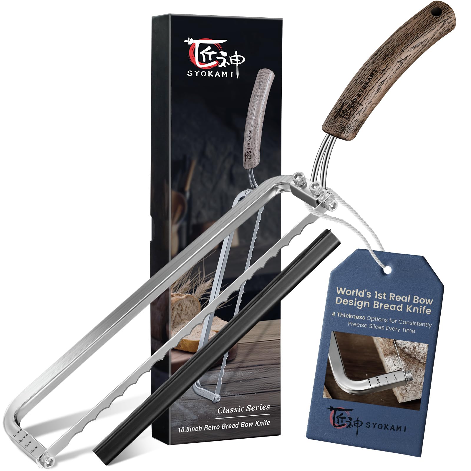 SYOKAMI 2026 Upgrade Bread Knife for Homemade Bread