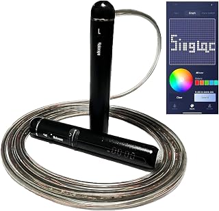 Holographic Jump Rope-Smart Jump Rope-LED inside of rope-See your edited text in MID-AIR-APP (L)
