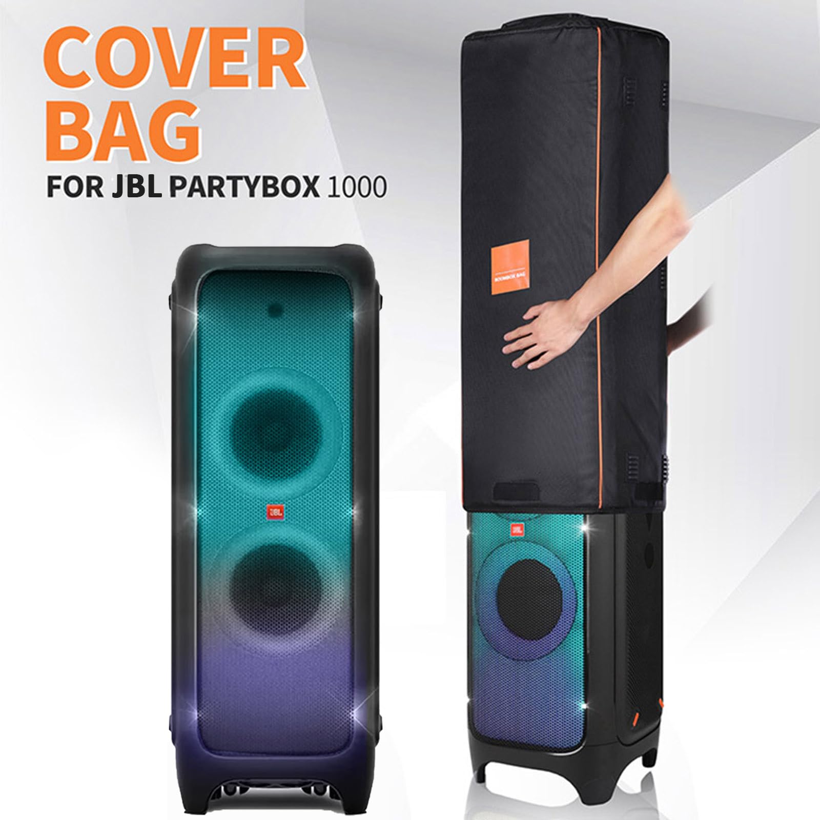 Funda protectora para altavoz JBL PARTYBOX 1000, bolsa de viaje para altavoz al aire libre, funda de almacenamiento multifuncional, color negro