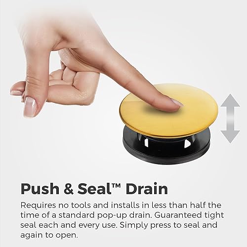 Miniatura 8 de Pfister Willa LF048MALBG - Grifo para lavabo de baño, centro de 4 pulgadas, 2 asas, 3 agujeros, acabado dorado cepillado, LF048MALBG