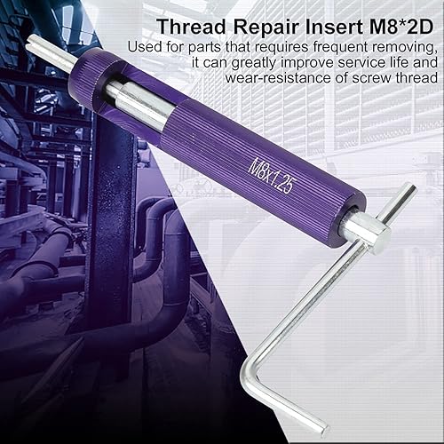 Miniatura 6 de Kits de reparación de roscas helicoidales 50 piezas de acero inoxidable en espiral de alambre helicoidal insertos de rosca M8 x 2D