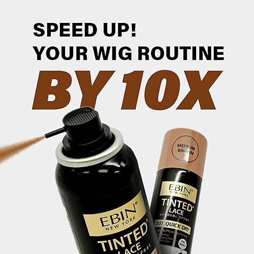 Miniatura 5 de EBIN NEW YORK Spray de encaje tintado, secado rápido 10X, resistente al agua, sin residuos, aplicación uniforme, tono de piel, aspecto natural, 3.38