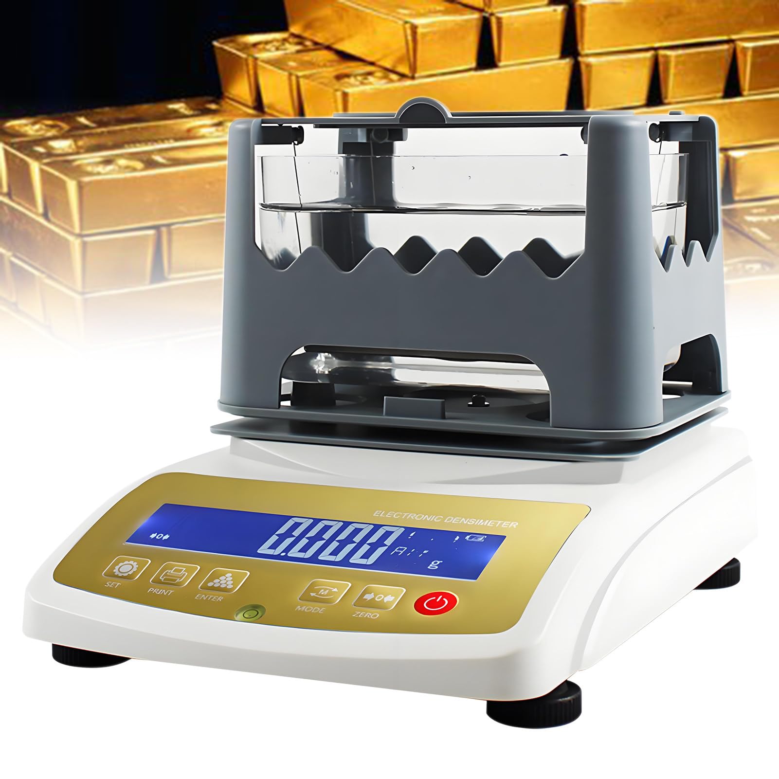 Gold Purity Analyser Meter Digital Electronic Gold Purity Tester Machine, Gold Purity Content Detector, Gold Density Meter,Purity Density Meter, Precious Metal Authenticity Tester MDJ-300K