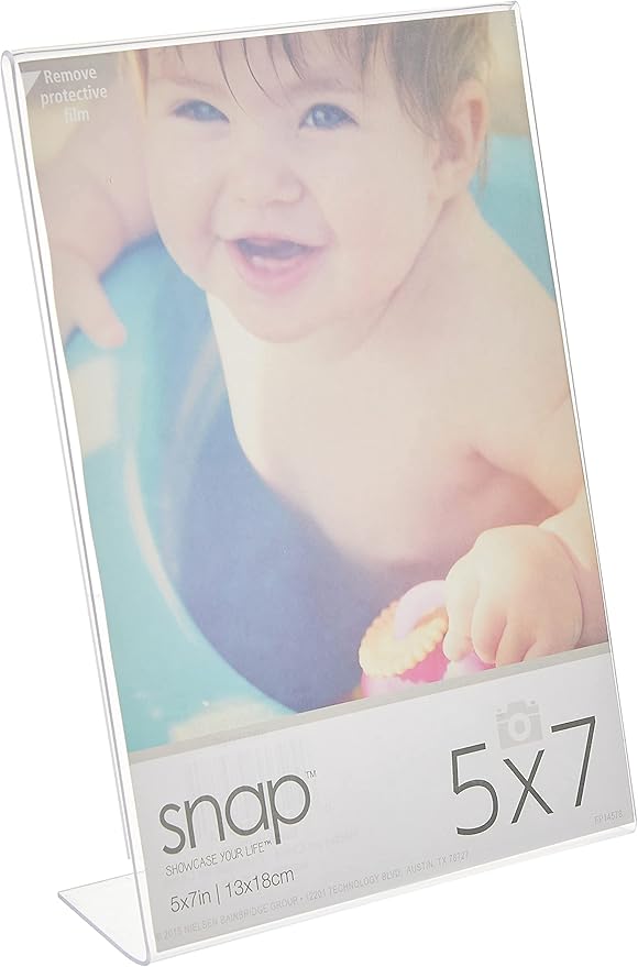 SNAP 5x7 Clear Acrylic Self Standing Frame (Set of 12) 8001H10C