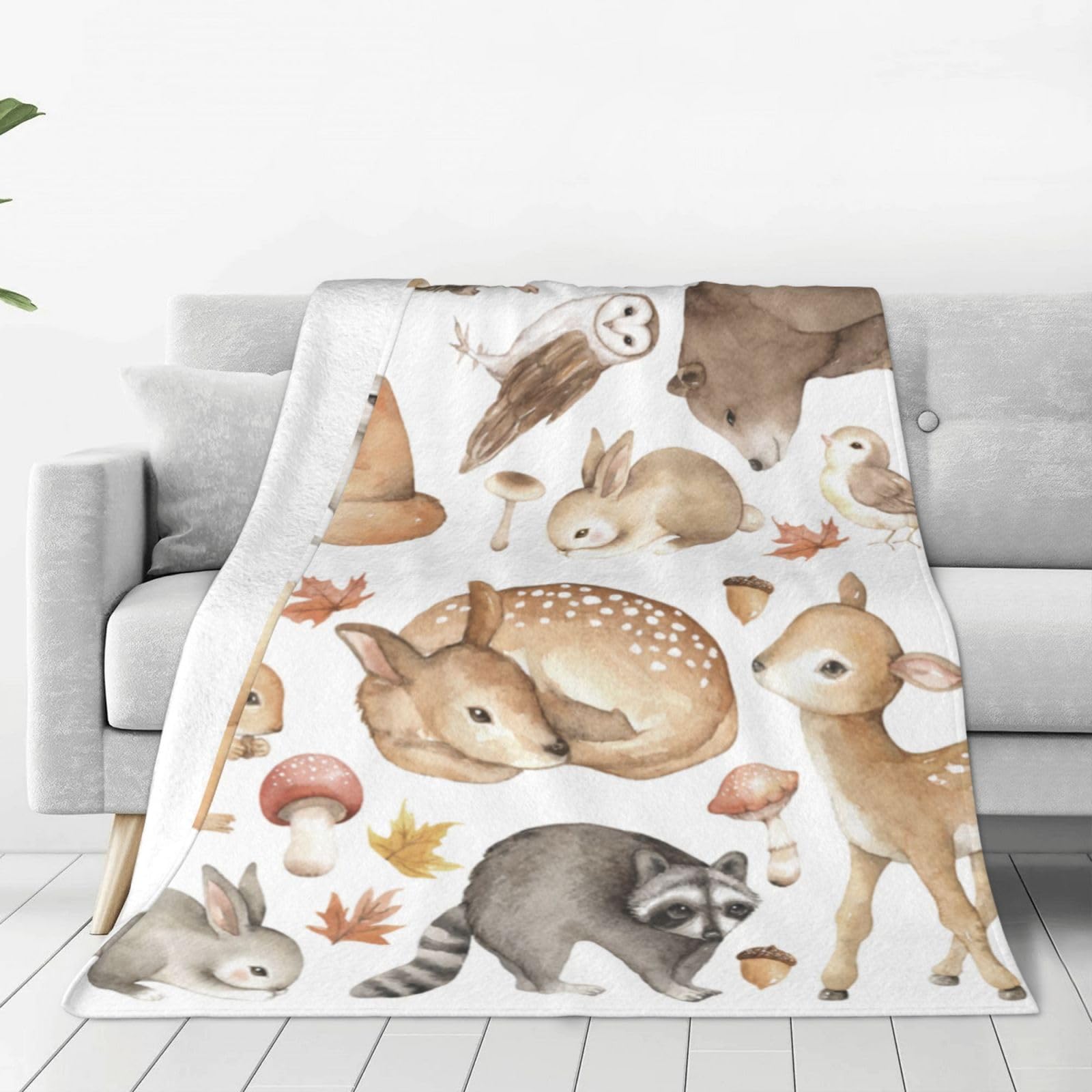 Couverture polaire raton laveur plaid en flanelle haut de gamme 203x152 cm