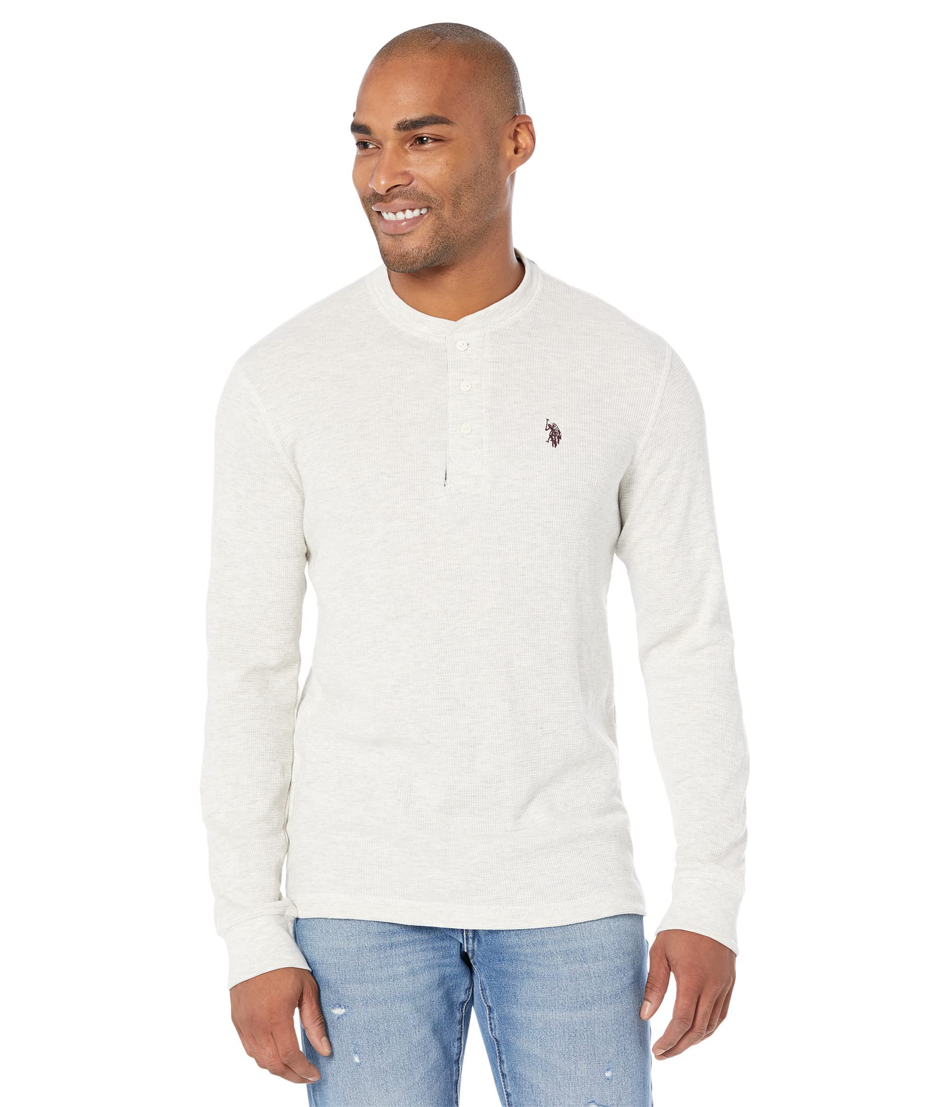 Long Sleeve Henley Thermal Shirt