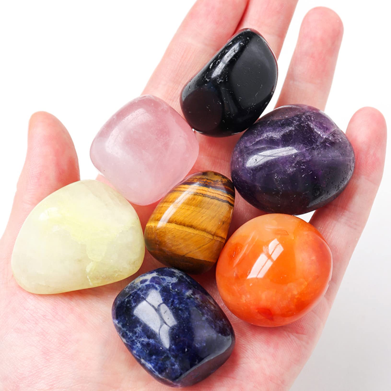 Piedras y Cristales Natural Piedras Preciosas Amatista Fluorita Juego de Piedras en Bruto Curación Cristal Energía Torre de selenita Colección de brujería Caja de Regalo Inicio Colecciones