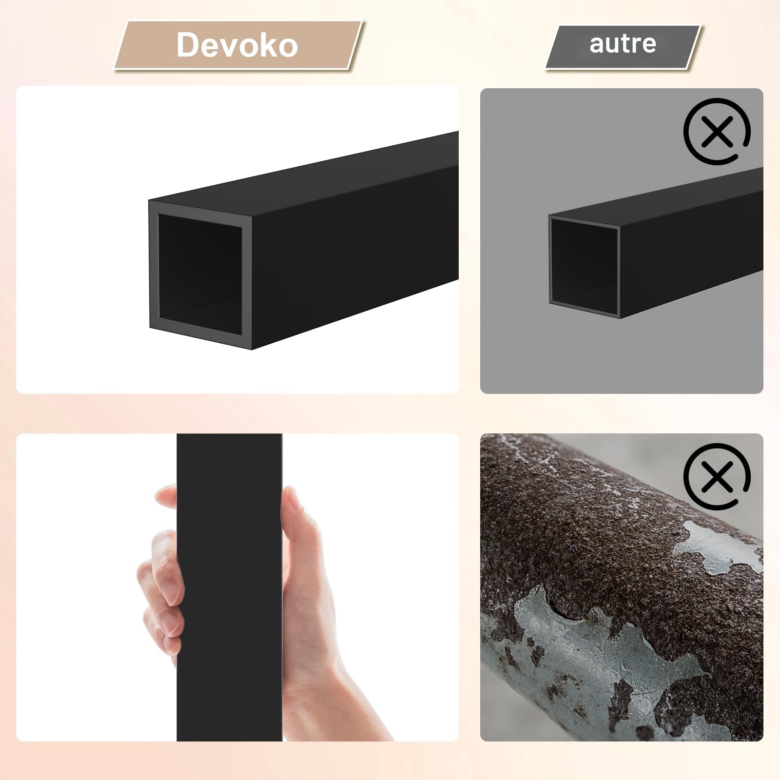 Devoko Tonnelle Aluminium Imperméable,Résistant à l'hiver Tonnelle de Jardin Exterieur Protection UV,Stable Cadre Métallique de Fête pour Les Cours et Les Jardins (3 * 4 Gris)