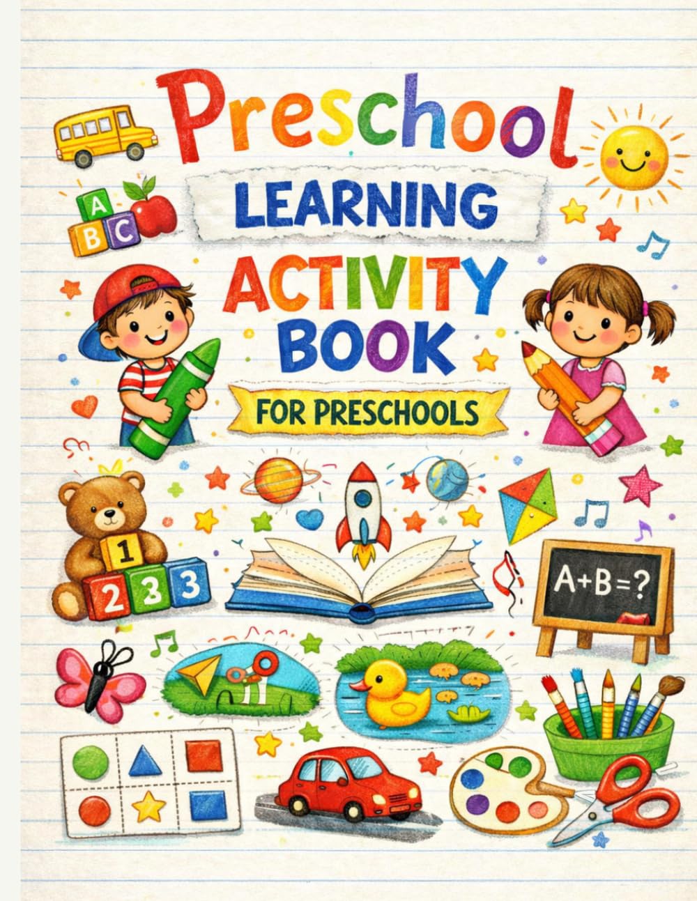 Preschool Learning Activity Book: Fun Coloring, Tracing, Mazes & More for Ages 3–5