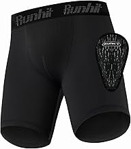 Runhit Boys Cup Underwear for Baseball Football, Youth Compression Shorts with Soft Protective Athletic Cup Boxer Brief