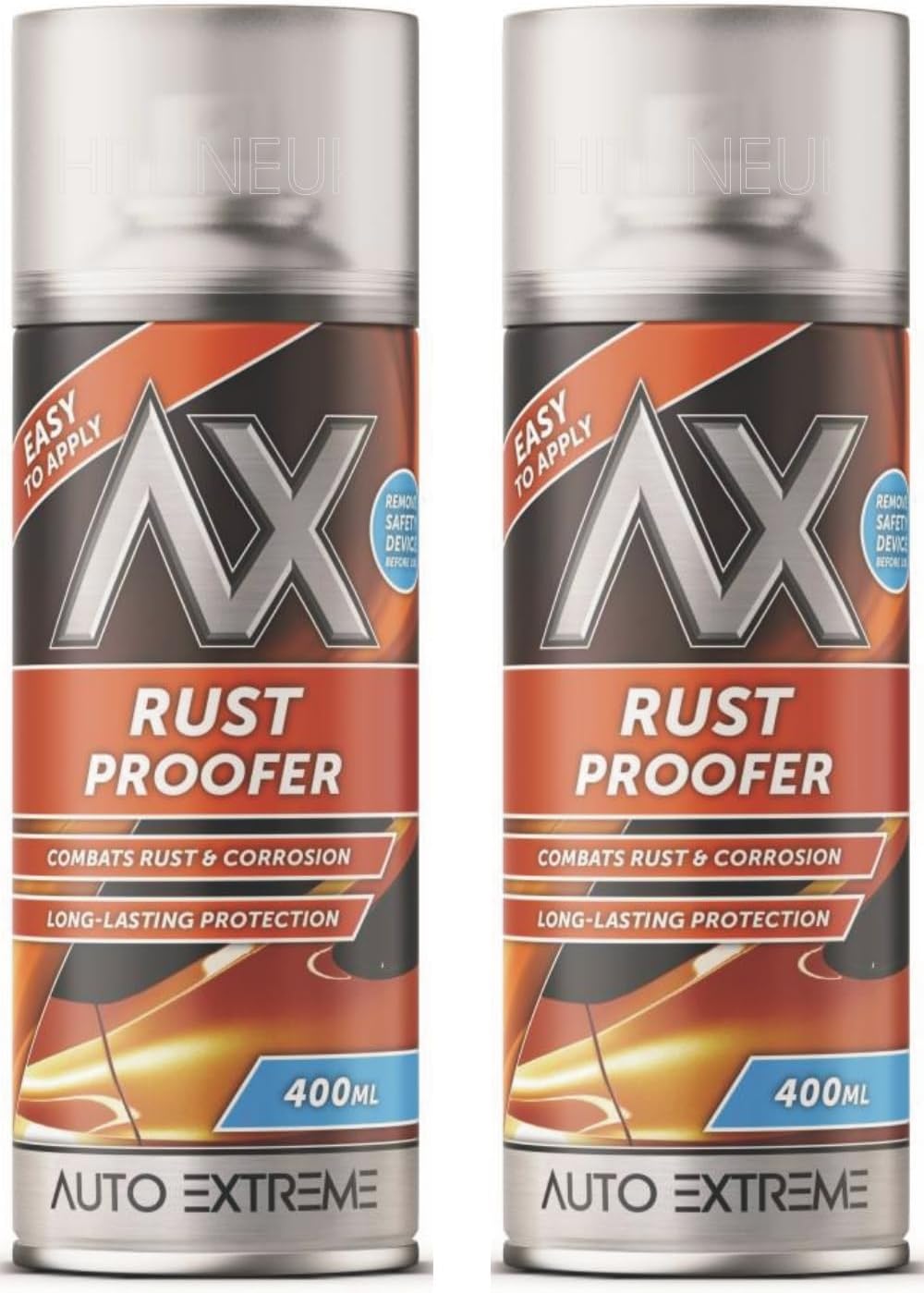 2 x 400ML Rust Remover Spray Kills Old Rust Anti Rust Shield Aerosol Can Prevent,Protect Rust Paint Rust Remover, For Spraying Cast Iron Metal Gate, Doors Cars Caravans Boats