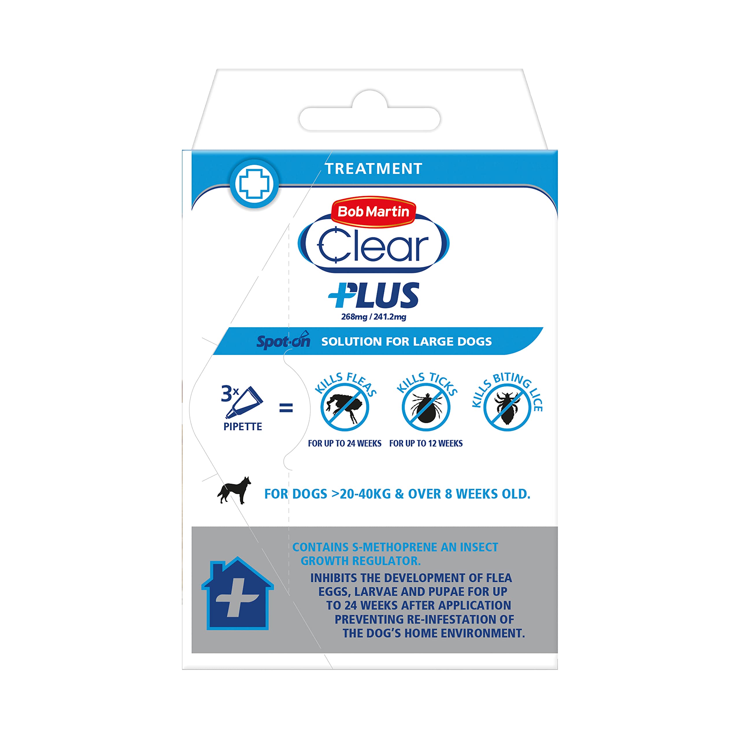 Bob Martin Clear Plus Spot On Flea Treatment for Large Dogs (2040Kg