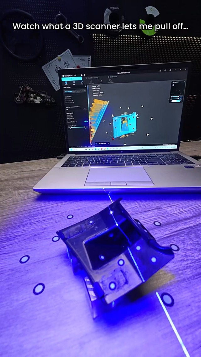 Image of Creality 3D Scanner Sermoon S1 for Engineering Printing, 1+7+34 Blue Laser Handheld Scanner with 90FPS Scan Range (5mm-4m) & 0.02mm Accuracy, Deep Hole Detection 0.1mm, Compatible with Windows /macOS