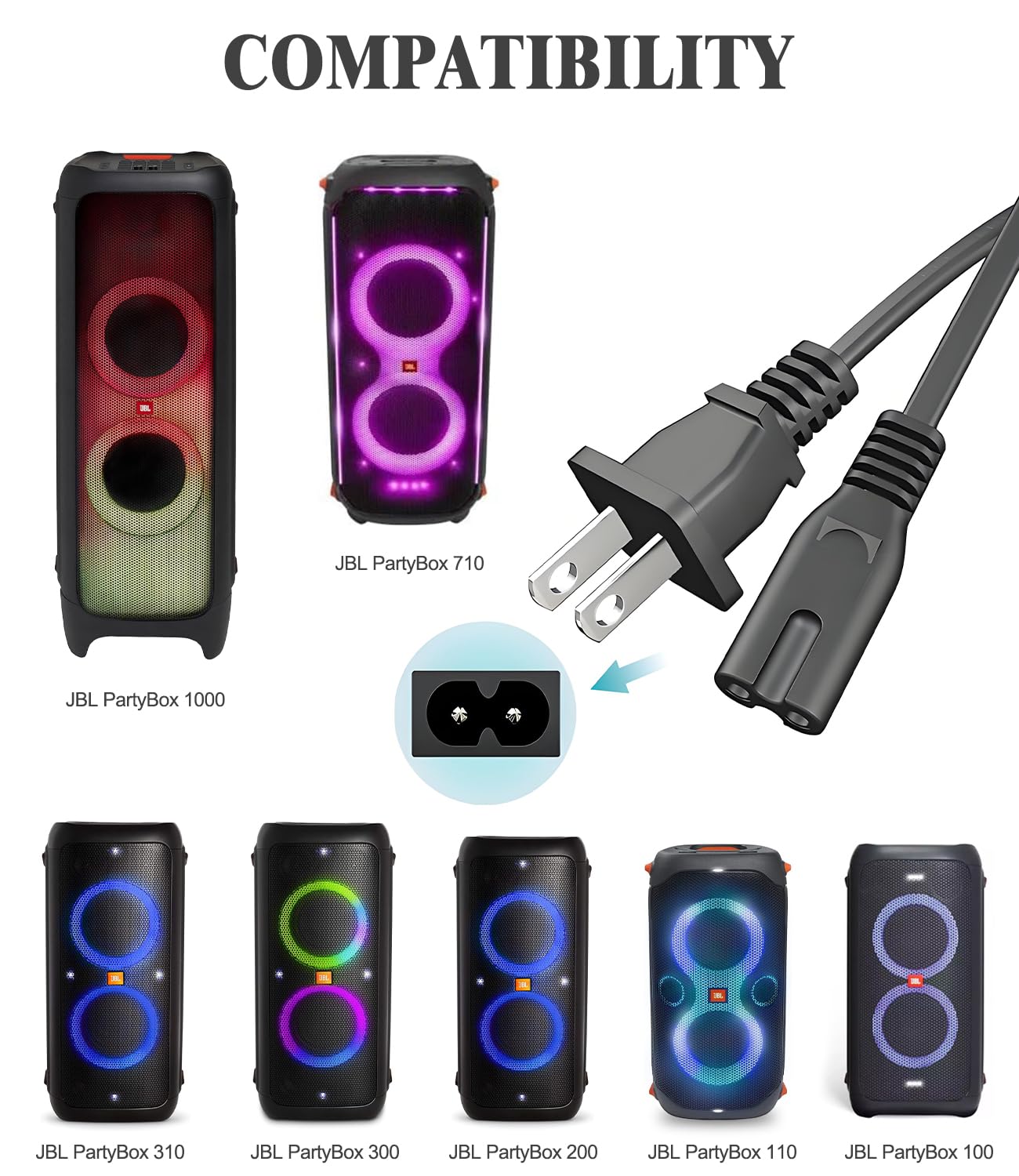 Jbl Partybox 110 Charger Type Buy 6FT Charger-Cord Replacement For
