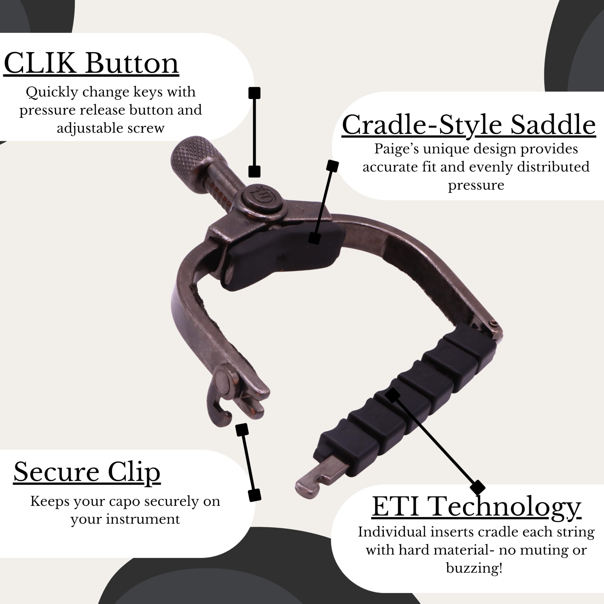 Paige Clik Capo PC-6-ETI 6-string Standard