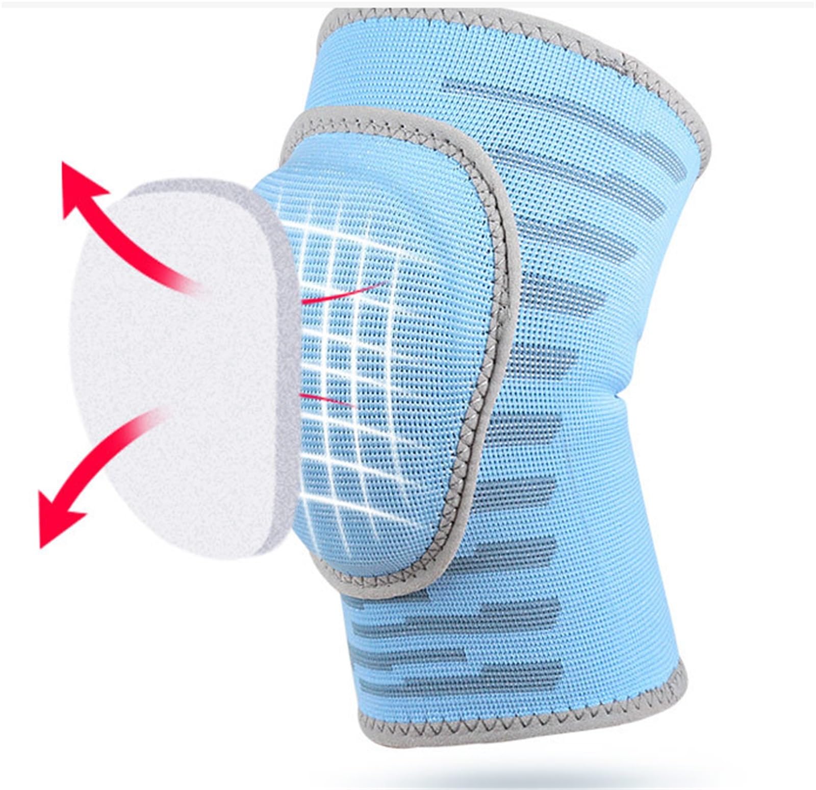 Ginocchiera Ginocchiere da Pallavolo Ballo Spugna Anticollisione Antiscivolo Adatta for Il Basket Supporto Ginocchio(Pink,S)